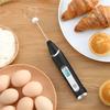 Milk Frother, USB Rechargeable LCD Hand Mixer with 3 Stainless Steel Whisk, 3 Speeds Handheld Frother Whisk, Electric