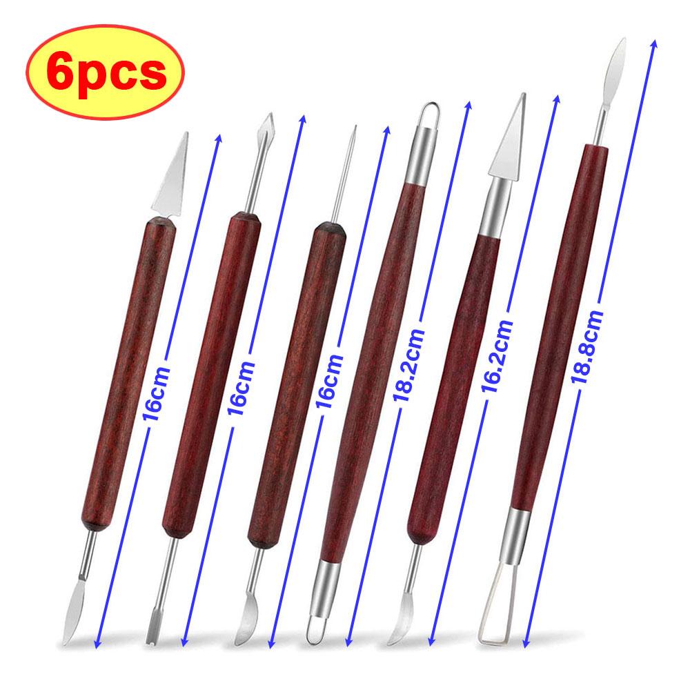 SW 7 Pin Feather Wire Texture Ceramics Tools Detail Needles Carving Knife Ceramic Brush DIY Clay Sculpting Modeling Pottery Tool