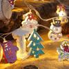 Christmas Fairy String Lights 10/20/40/80 LED Xmas Warm White Light with Santa Claus Tree Snowman Candy Cane Stockings for Indoor Home Party Decor
