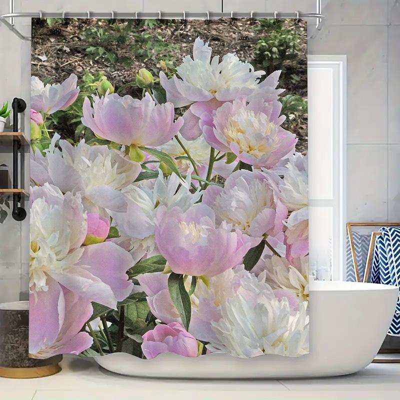 

Romantic Peony Garden: Elegant Floral Pattern Shower Curtain for a Luxurious and Natural Bathroom Décor 90x180cm