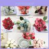 Lifelike 12 Head Artificial Flowers Rose Silk Bouquet For Bridal Weddings And Events
