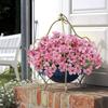 Artificial Violets Bundle UV Resistant Artificial Flowers Realistic No Fade Faux Plants Violet Shrubs for Outdoor Indoor Home Window Box Porch