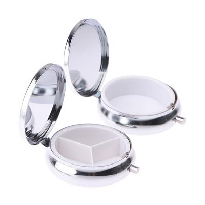 1Pc Metal Pill Boxes Medicine Organizer Container Medicine Case Pill Candy Box Round Rectangular Tablet Pill Box Container