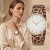 Neue Damenarmbanduhr Einzigartig Luxus Metall Leopard Muster Armband Quarzuhren für Frau Mode Einfach Damen Armbanduhr Uhr