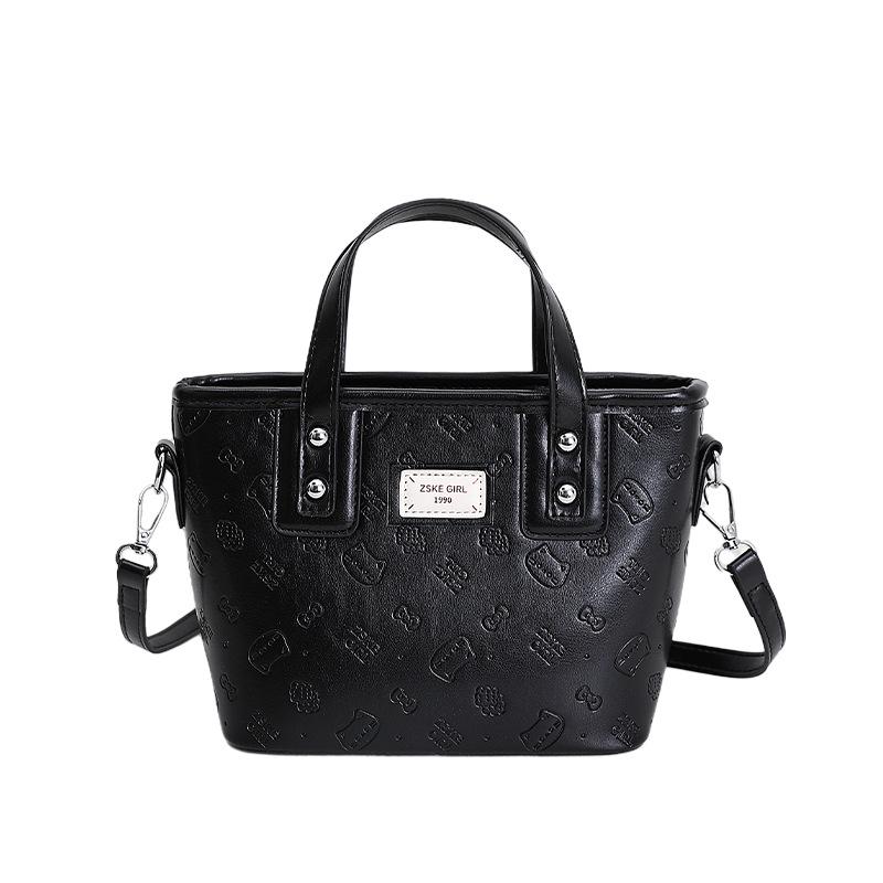 Korean Retro Large Capacity Tote Bag - 2025 Autumn/Winter Casual Shoulder Bag for Women