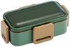 Skater Bento 600ml Made In for with a Soft Dishwasher and Microwave Nature Color Sage Green Box, 2-Tier, Capacity, Japan, Women, Dome-Shaped Lid,
