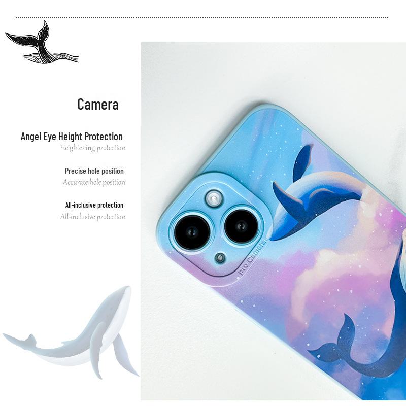 Cherry Blossom iPhone 15 Case with Fine Hole, All-Inclusive Comics Protective Cover for iPhone 14, 13, 12, and 11 - Soft TPU Material.