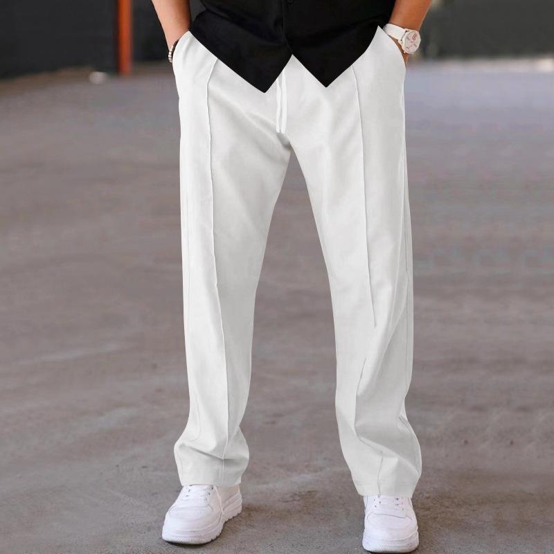 Men's Sports Trousers Casual Trousers Men's Solid Colour Versatile Fashionable Straight Trousers