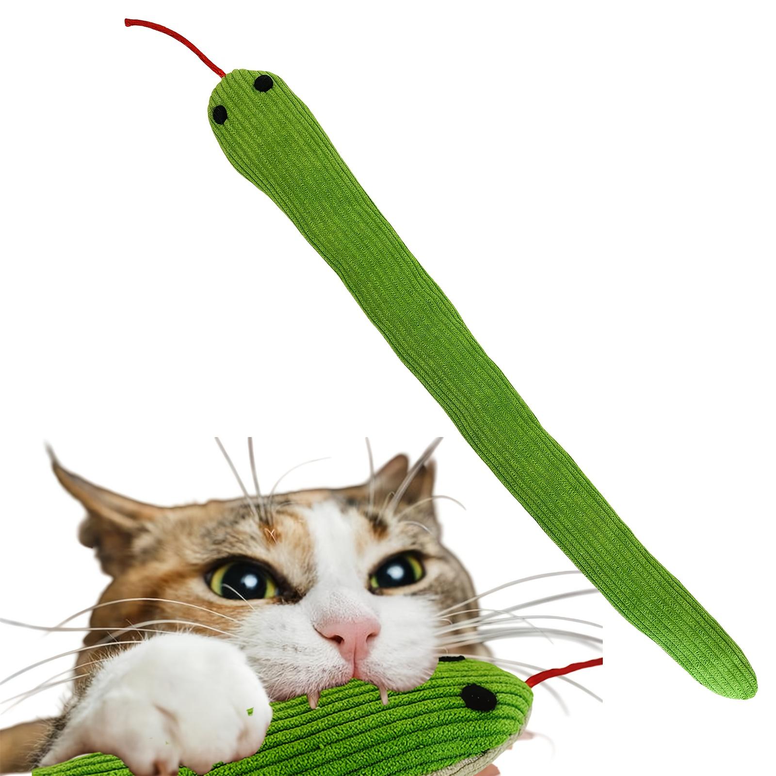 

Cat Toy Snake, 1pc Crinkle Sound Toy Soft Linen, Interactive Kitten Exercise Kick Toy for Indoor Cats 14.57 Inch Suitable for All Breeds 1Pc