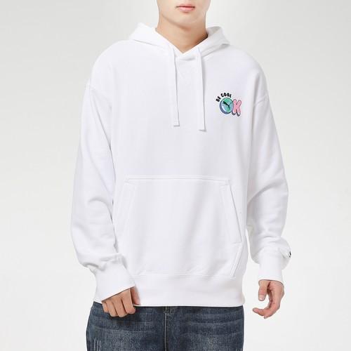 PUMA Men's Autumn Solid Color Sweatshirt with Fun Print, White