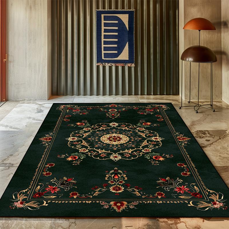 

Персидский ковер для гостиной, классический домашний декор, роскошный ковер, нескользящий, для спальни, для учебы, коврик для журнального столика, который можно стирать 60x90cm door mat