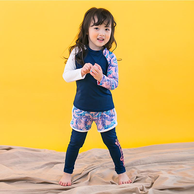 2024 Kinder Schnelltrocknender Badeanzug Set: Langärmiger Sonnenschutz, geteiltes Design für Mädchen & Jungen