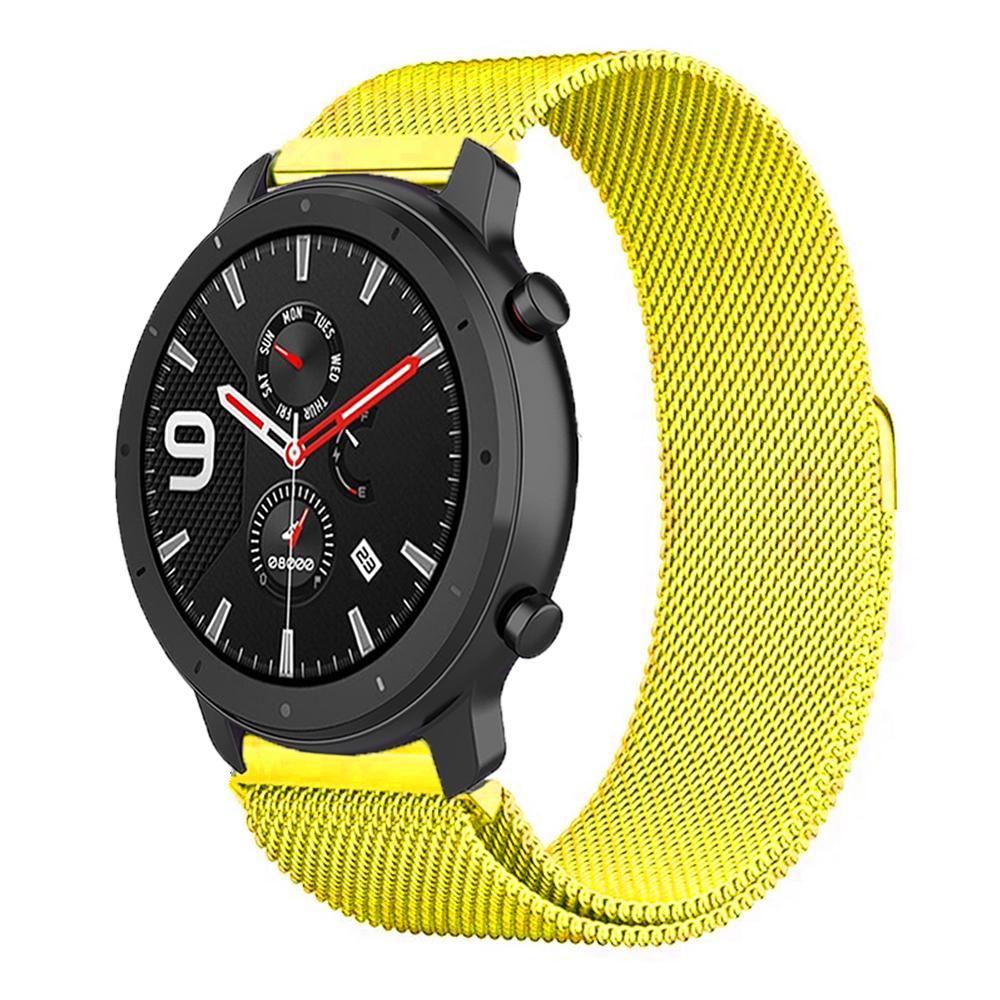 20mm 22mm Magnetic Milanese Strap for Amazfit Active 2/GTS 4 3 mini/GTR 47mm Metal Wristband for Amazfit Balance 2 1/Bip 6 Belt
