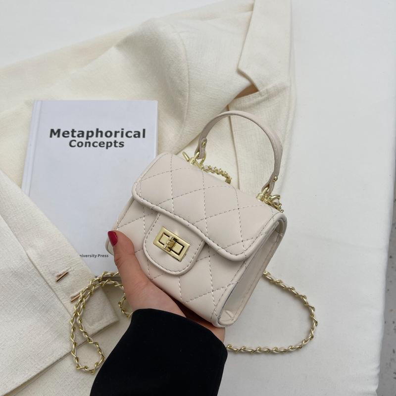 Portable Small Bag Women's Summer  New Fashion Diamond Chain Bag Versatile Messenger Bag Shoulder Small Square Bag
