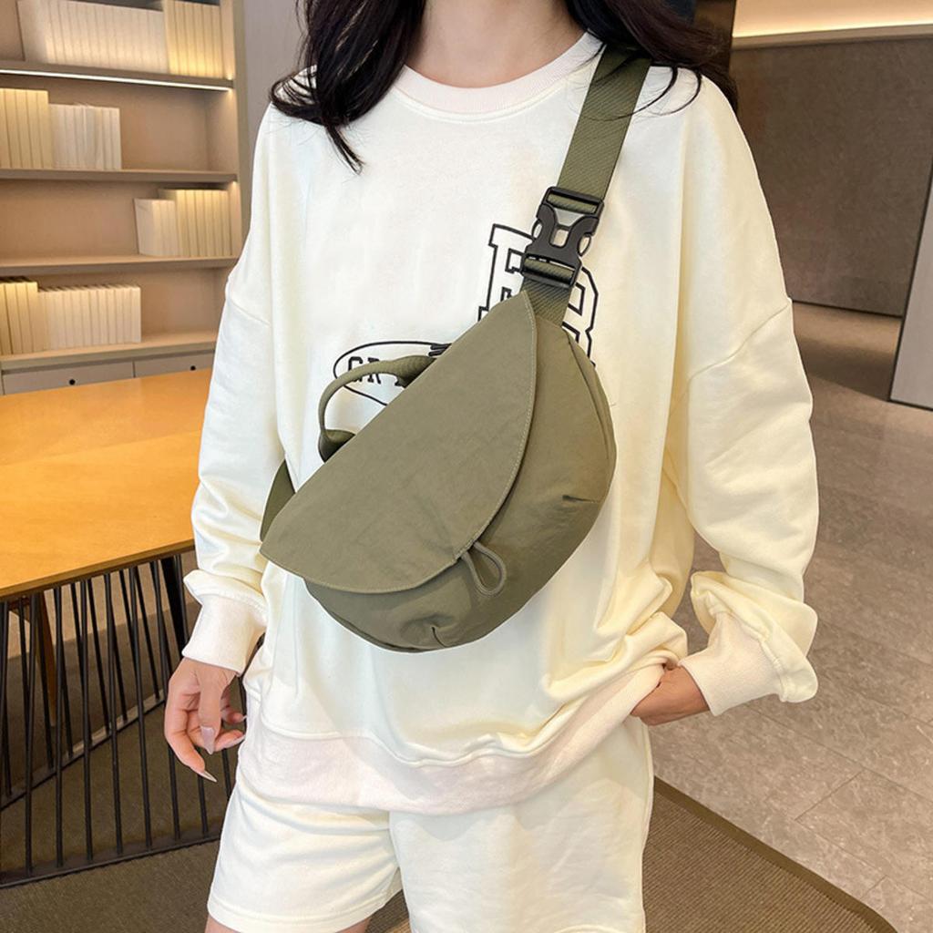Nylon Fabric Shoulder Bag  High Capacity Women's Crossbody Messenger Pouch Leisure Versatile Shoulder Hobos Bag for Working