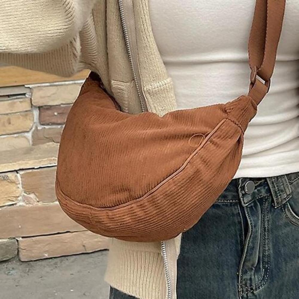 New Arrivals Open Run Women Rib Simple Daily Sling Mini Crossbody Bag