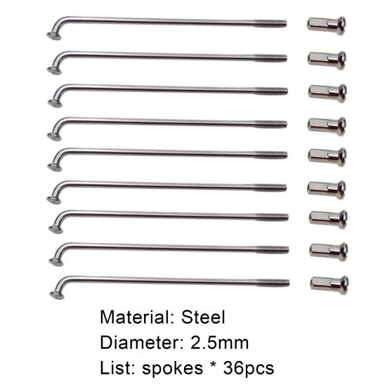36Pcs Bicycle Spokes Long Lasting Muti-Function Lightweight Mountain Bicycle Spokes for Bicycle