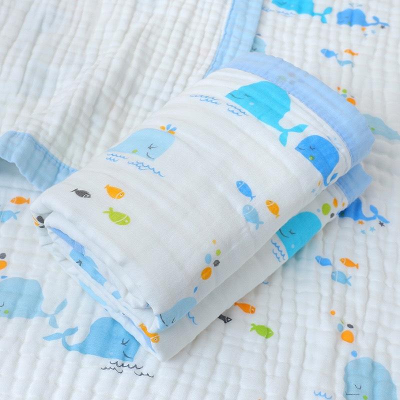Baby bath towel, newborn quilt, baby bath towel, pure cotton gauze 6 layers, absorbent children's towel quilt, super soft