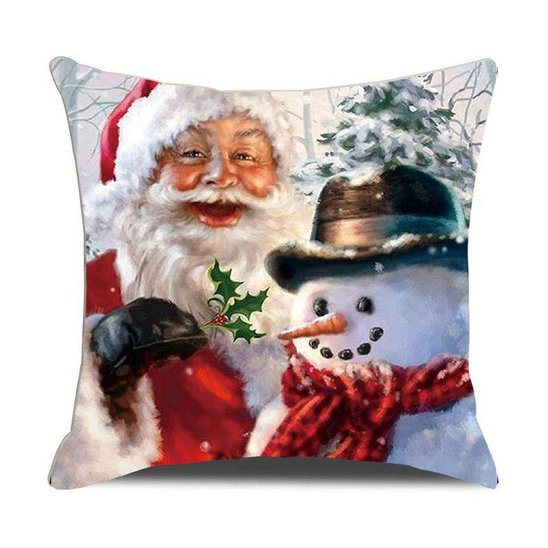 European Christmas Pillow Cushion Creative Home Linen Short Plush Bedside Sofa Pillow Case