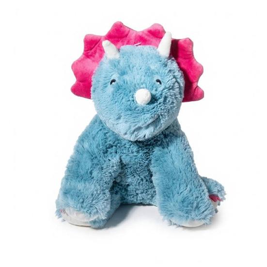 Plush Dinosaur Dog Chew Toy Bite Resistant Squeaky Triceratops Plushie Boredom Stress Relief Dog Teething Interactive Toy Pet Dinosaur