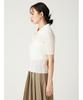 FRAY Sheer Wide Rib Knit Polo FWNT252132 White I.D. Women's