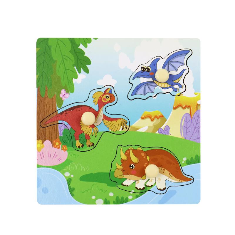 Baby Children Three-dimensional Puzzle Wooden Early Education Intellectual Puzzle Educational Toy Wooden Nails