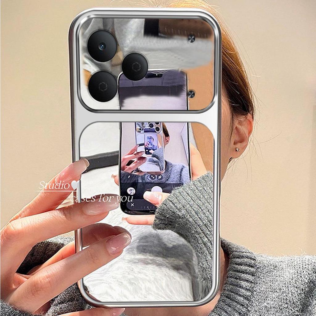 Case for TECNO SPARK 50 Trending Big Window Cover Mirror Phone Casing