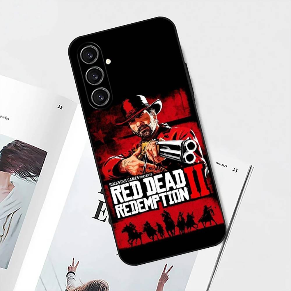 Red D-Dead R-Redemption 2 Phone Case For Samsung S25,S24,S21,S22,S23,S30,Ultra,S20,Plus,Fe,Lite,Note,10 Black Soft Shell