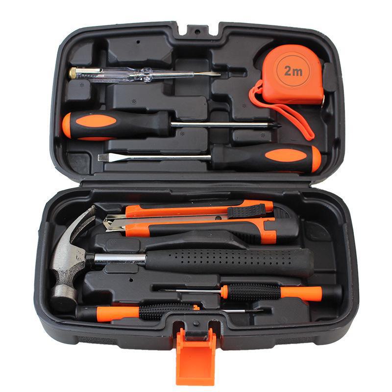 Household Hardware Tool Set: Electric & Impact Drill Combo with Toolbox for Vehicle Repair