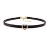 Heart Necklace, Women's Collarbone Chain, Neck Collar, Black Diamond Necklace