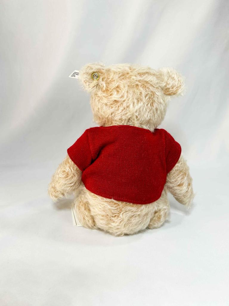 Pooh con etichetta blu navy e bianca di Steiff Christopher Robin Winnie the Pooh Orso Giocattolo di Peluche [Nuovo 2024] [Usato]