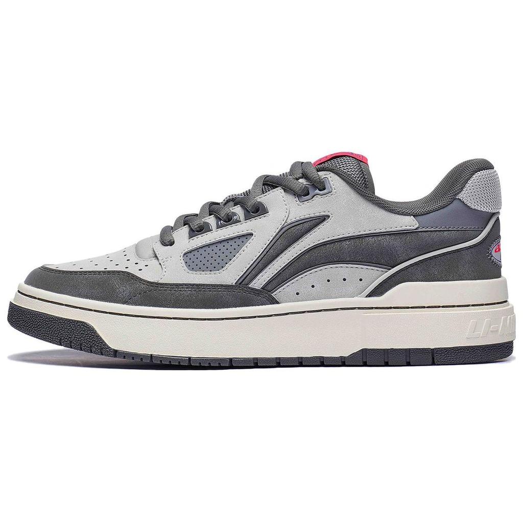 Li Ning Bad5 New Star 2 Basketball Culture Shoes Trendy Casual Shock Absorption Non-Slip Low-Top Basketball Shoes Men sneaker Gray ABCT055-3