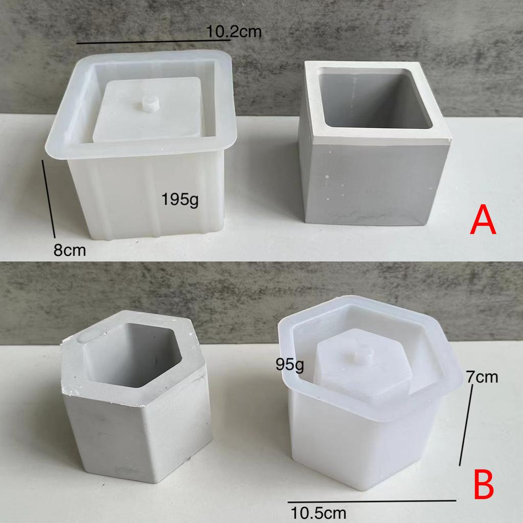 Easy to Use Square Silicone Mold for Crafting Customizable Flower Pots Suitable for DIY Project and Garden Decor