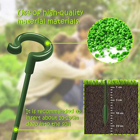 10 Peças Suporte para Planta em Vaso Universal Bom Suporte Leve Girassol Vegetais Haste de Fibra de Vidro para Jardim