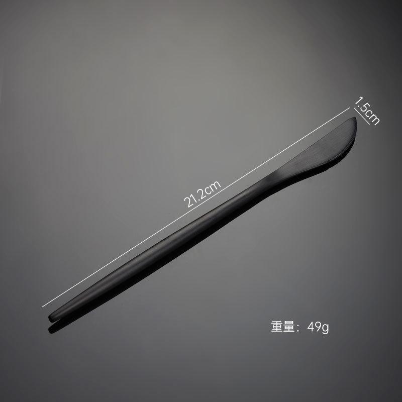 304 Stainless Steel Portuguese Knife and Fork Spoon Titanium-plated Gold Thick Western Tableware Paint Handle Wedding Gift