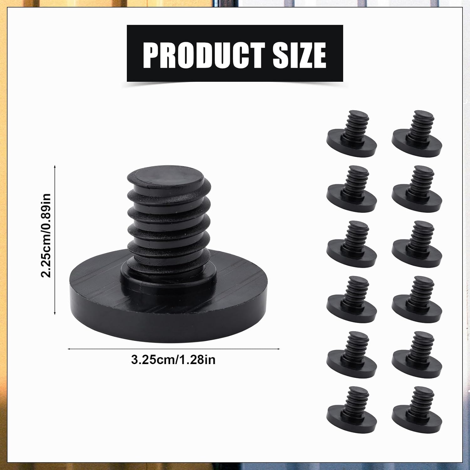 Suncast 12pcs Replacement Bolt Kit - Plastic Bolt Shed Shelf Kit, Compatible with Suncast Storage Sheds (Black)