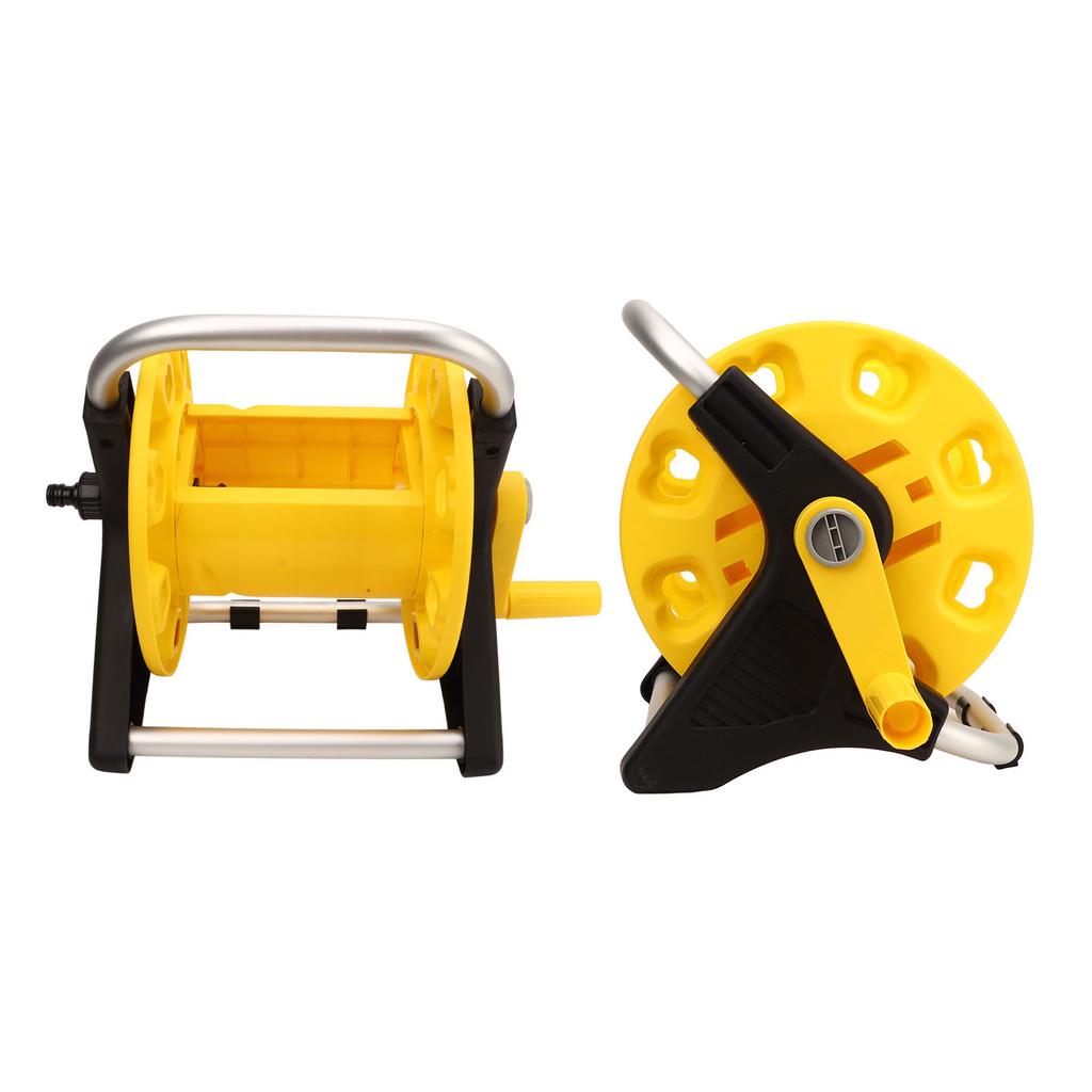 G1/2 Garden Hose Reel Yellow Gardening Waterpipe Cart Holds 20m Hose Car Washer Tool for Yard Lawn