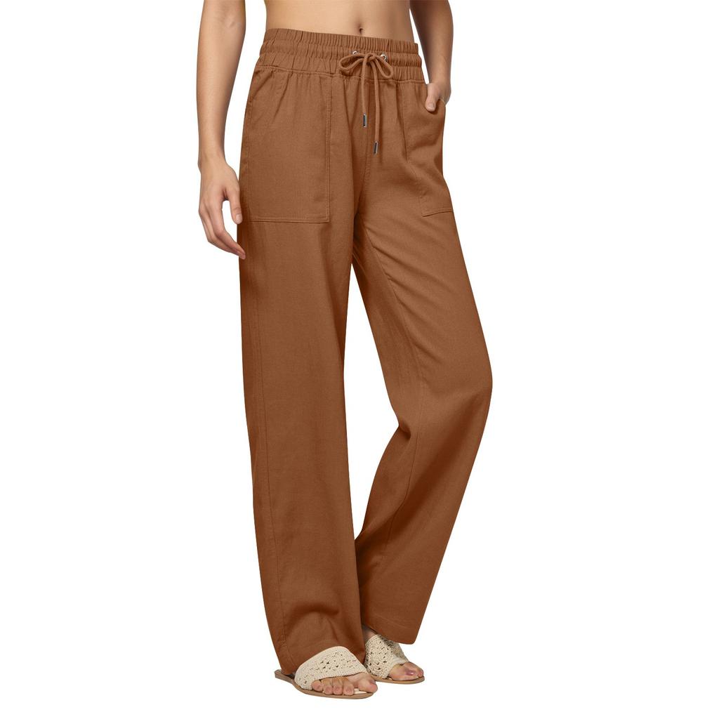 Women's Straight Pants Fashion Casual Pants Nine Point Harlan Pants