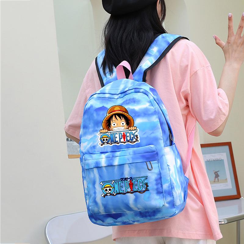 3Pcs/set Anime One Piece Backpack for Girls Boys Back To Schoolbag with Lunch Bag Student Bookbag Men Women Travel Bag Mochil