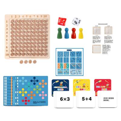Tabla de multiplicar del 99, juguete de matemáticas Montessori, tablero de madera educativo, juguetes para niños y bebés, material didáctico de aritmética para niños, regalos