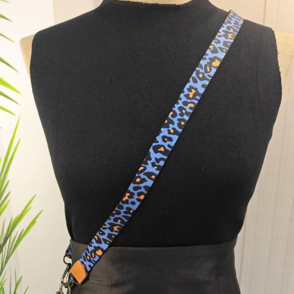 Leopard Print Crossbody Phone Lanyard with Adjustable Retractable Wide Strap