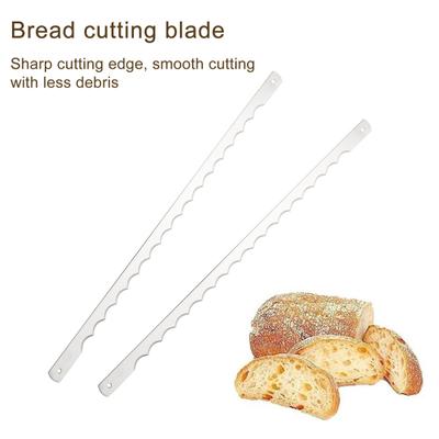 Lot de 8 lames de rechange en acier inoxydable pour coupe-pain, lame dentelée pour un tranchage sans effort, outil de cuisine polyvalent pour le pain fait maison