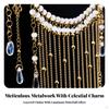 Fringe Headpiece with Chain Strands | Handmade Metal Construction, Vintagethemed Costume Styling,
