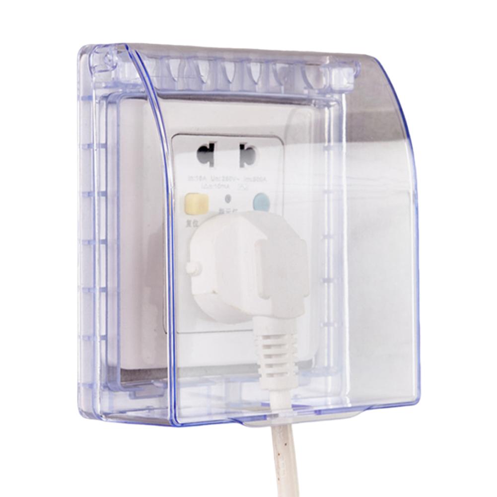 1pc Outdoor Switch Socket Cover Box For Wall Mount 86 Type For Splash Guard IP14 Protection ABS Transparent Design