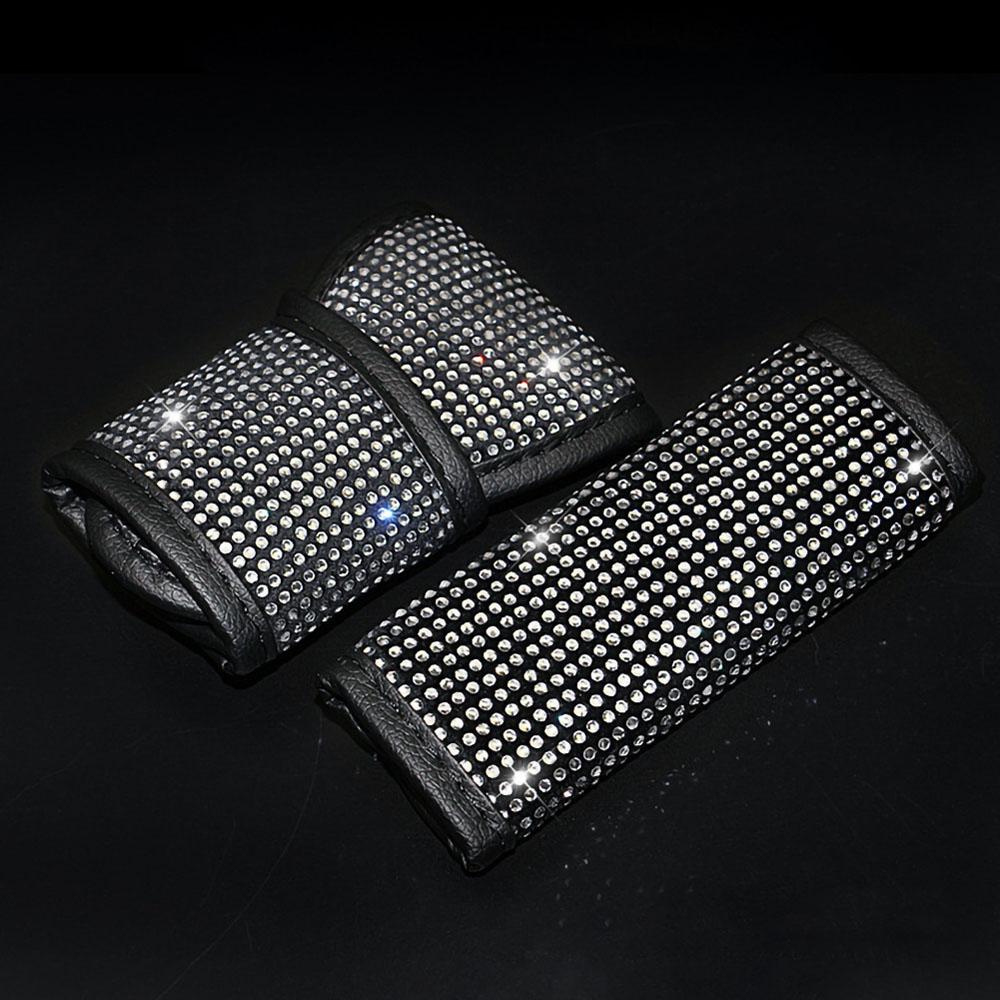 Bling Soft Car-styling Seat Belt Cover Auto Accessories Set Shift Knob Cover Handbrake Cover