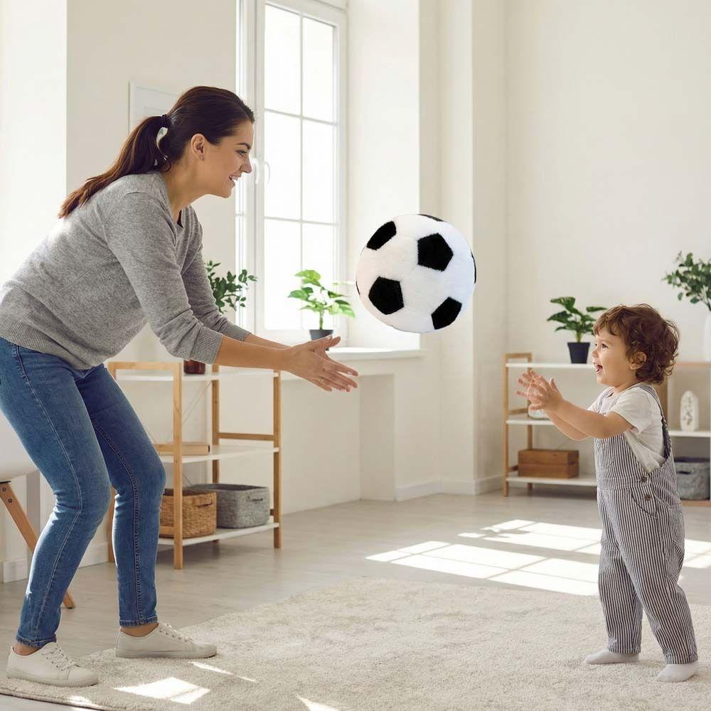 Soft Round Football Dolls Ball Shape Football Plush Toy Kids Playing Supplies