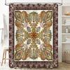 Eleganter Floral Paisley Duschvorhang Für Badezimmer Dekoration Vintage Boho Küche Bad Zimmer Dekoration Mit Quasten Weinrot