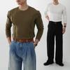 Onl Men 1 + 1 CuT Muscle FiT Long Sleeve WhiTe T shirT