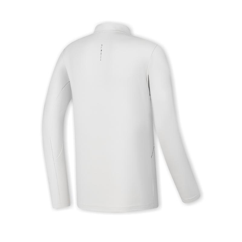Fila Fleece Lined Half Zip Versatile Comfortable Long Sleeved T Shirt Men's To Premium Gray A11M441202FGY