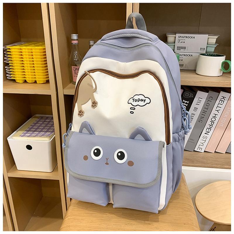 High Value, Fresh and Sweet, Cute Cat Backpack, Lightweight and Large-capacity Backpack for Junior High School Students